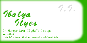 ibolya ilyes business card